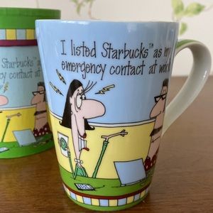Starbucks Simply Funny Ceramic Mug and Box.